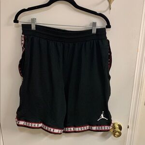 Jordan Black Mesh Shorts with White Logo in Sz M